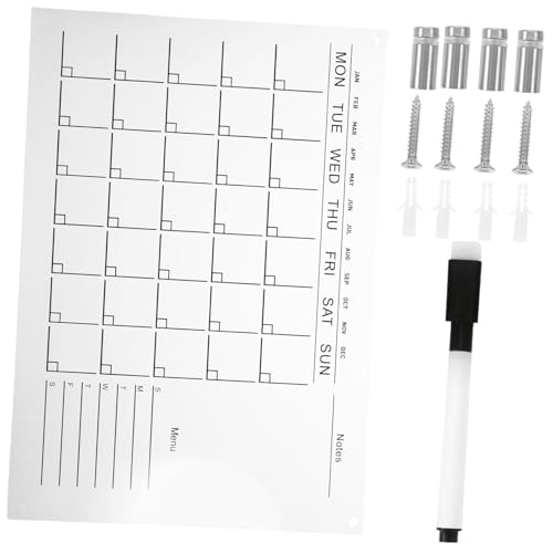 WEKADRIN 1Satz Acryl Wandkalender Abwischbare Wochenplaner Transparente Nachrichtentafel für Kreative Dekoration Werbenägel und Whiteboard Stift Robustes Acrylmaterial WEKADRIN 1Satz Acryl Wandkalender Abwischbare Wochenplaner Transparente Nachrichtentafel für Kreative Dekoration Werbenägel und Whiteboard Stift Robustes Acrylmaterial von WEKADRIN