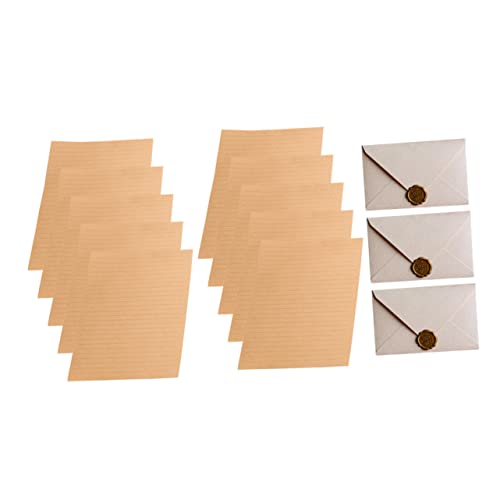 WEKADRIN 1Satz Retro Briefumschläge Leinenstruktur Umschläge Kraftpapier Briefpapier Siegelwachs Stempel für Einladungen Grüße und DIY Projekte WEKADRIN 1Satz Retro Briefumschläge Leinenstruktur Umschläge Kraftpapier Briefpapier Siegelwachs Stempel für Einladungen Grüße und DIY Projekte von WEKADRIN
