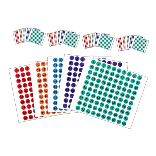 WEKADRIN 2500 Stück Zahlenaufkleber 1–100, Langlebig, Selbstklebend, Kleine Kreise, Ideal Zum Nummerieren Von Regalen, Ordnern, Kalendern Und Diy-bastelprojekten WEKADRIN 2500 Stück Zahlenaufkleber 1–100, Langlebig, Selbstklebend, Kleine Kreise, Ideal Zum Nummerieren Von Regalen, Ordnern, Kalendern Und Diy-bastelprojekten von WEKADRIN