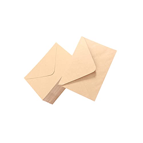 WEKADRIN 50Stücke Leere Briefumschläge aus Kraftpapier für Karten und Briefe Umschläge für Kreative DIY Projekte für Babyparty Geburtstagsfeiern und Abschlussfeiern von WEKADRIN
