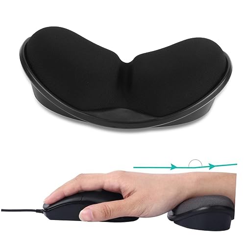 WEKADRIN Mauspad Ergonomisch Mit Handgelenkstütze Memory Foam Mausunterlage Für Computer Und Laptop Schwarz Für Büro Und Gaming Schmerzlinderung Und Komfort von WEKADRIN