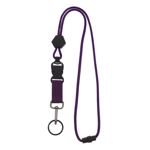 WEKADRIN Umhängeband Mit Zertifikat Robuste Nackengurte Lanyards Mit Id-halter Robuste Ausweisbänder Zubehör Inhaber Strapazierfähige Schlüsselbänder Für Abzeichen Hängend Violett Polyester von WEKADRIN