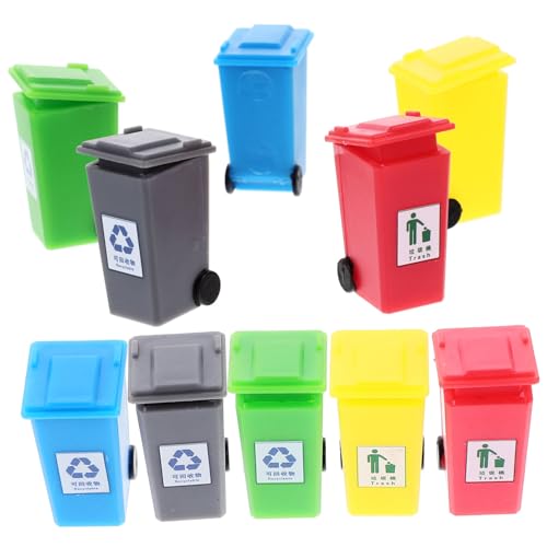 WEKAMOS 1 Satz Mini-mülleimer Micro Landscape Decor Tischmülleimer Mülleimer-modell Sandtischdekor Schreibtischmüll Kann Mülleimer Aus Plastik Mini -mülldose Mülleimer Klein Abs 10 Stück von WEKAMOS