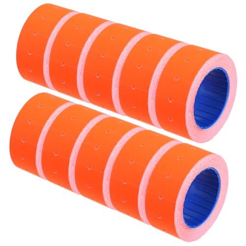 WEKAMOS 10 Rollen Schild Codierungs-tags-marker Aufkleber Für Preisschilder Preisetiketten Preismarker-etiketten Datumsmarkierung Preisaufkleber Papier von WEKAMOS
