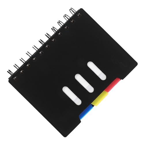 WEKAMOS 3 Geheimes Tagebuch Notizbuch Für Projektplaner Spiralförmige Notizbuchteiler Projektplanungsnotizbuch Lernheft Notizbuch Mit Tabs Arbeitstagebuch-notizbuch Themenhefte Black Eisen von WEKAMOS