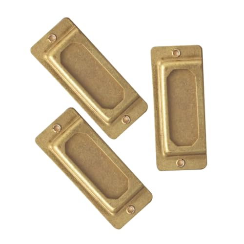WEKAMOS 3 Stück Etikett Kleine Pappteller Gravierte Namensschilder Leere Gravurplatten Metallplatten Zum Gravieren Namensschildhalter Für Den Schreibtisch Messing Golden WEKAMOS 3 Stück Etikett Kleine Pappteller Gravierte Namensschilder Leere Gravurplatten Metallplatten Zum Gravieren Namensschildhalter Für Den Schreibtisch Messing Golden von WEKAMOS