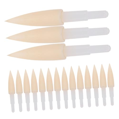 WEKAMOS 30 Stück Schwammstiftspitze kreatives schreiben Schwamm Stiftspitze pinsel stift spitzen Schwammersatz Schreibstift-Nachfüllung Schwämme Stift weicher Pinselstift Ersatzstifte Weiß von WEKAMOS