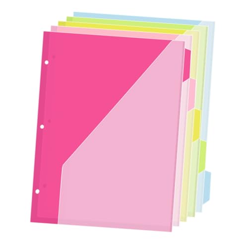 WEKAMOS 5 Stück Indexseitenordner Drei Ringbuchteiler Mit Laschen Ordner-taschenteiler Notizbuch Mit Trennwänden Und Taschen Ordnerlaschen Mit Taschen Ordnerteiler Trennwand Mit Taschen Pp WEKAMOS 5 Stück Indexseitenordner Drei Ringbuchteiler Mit Laschen Ordner-taschenteiler Notizbuch Mit Trennwänden Und Taschen Ordnerlaschen Mit Taschen Ordnerteiler Trennwand Mit Taschen Pp von WEKAMOS