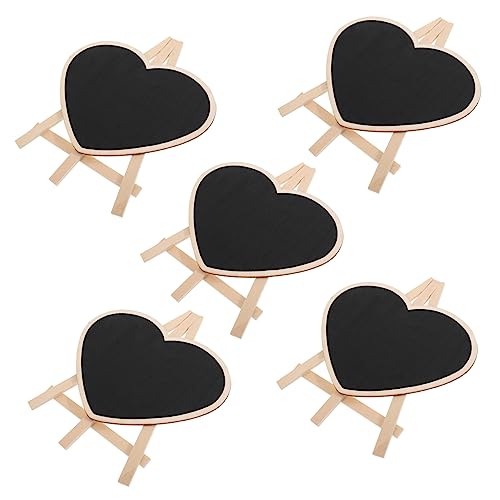 WEKAMOS 5Stücke Mini Hölzerne Dekorative Nachrichtentafel Für Hochzeiten Und Partys Tischdeko Aus Holz Mit Stabiler Basis Für Kreative Beschriftungen Und DIY Projekte von WEKAMOS
