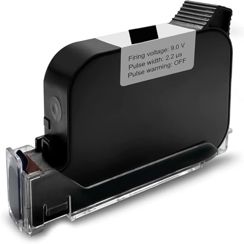 WELCZEK Original Tintenpatrone Schwarz | Schnelltrocknende Tinte Kompatibel mit TIJ1704 Kodiergerät | Für Datum, Chargencode, Barcode & QR-Code von WELCZEK