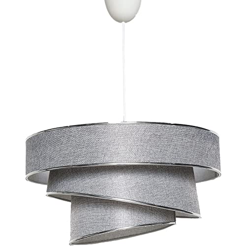 Deckenlampe mit grauer Metallstruktur Silber von WELL HOME MOBILIARIO & DECORACIÓN