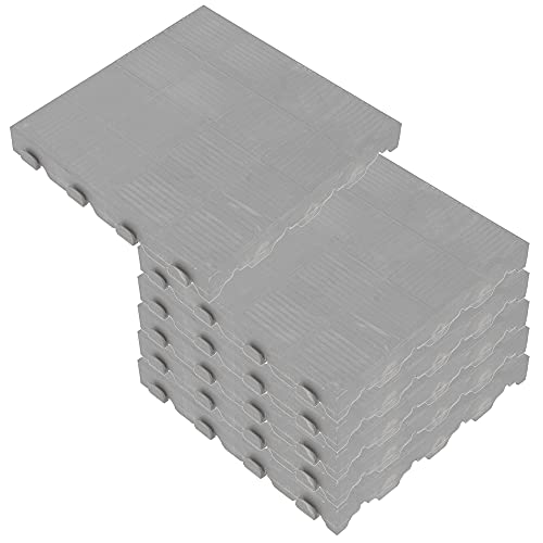 Pack de 6 baldosas plásticas para suelo exterior de 39x39x4,8 cm. Superficie total 0,9m² Colección COMBI - Gris Pack de 6 baldosas plásticas para suelo exterior de 39x39x4,8 cm. Superficie total 0,9m² Colección COMBI - Gris von WELL HOME MOBILIARIO & DECORACIÓN