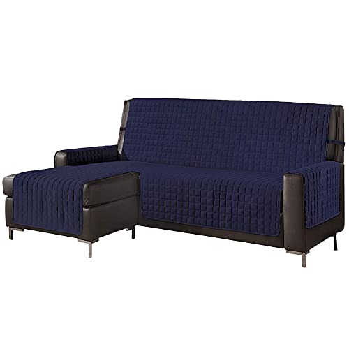 Sofabezug Chaise-Longue 3 Sitzer ELEGANT REVERSIBLE- ADAPTABLE ON BOTH SIDES Blau von WELL HOME MOBILIARIO & DECORACIÓN
