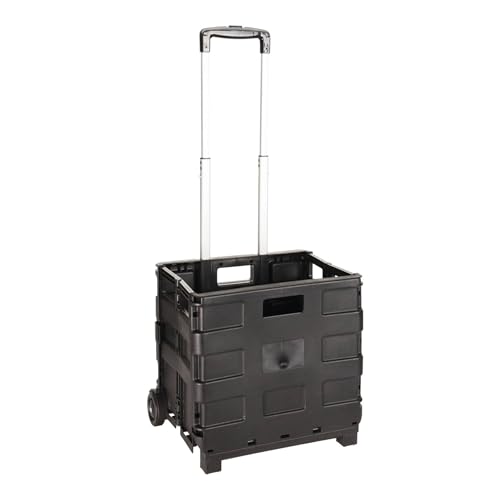 Well Home Aluminium Trolley mit Faltbox schwarz von WELL HOME MOBILIARIO & DECORACIÓN
