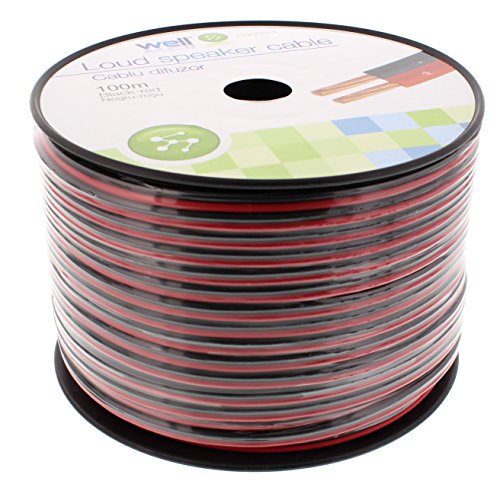 WELL LSP-CCA2.50BR-100-WL Speaker Kabel 2X 2.50 mm, 100m rot/schwarz von WELL