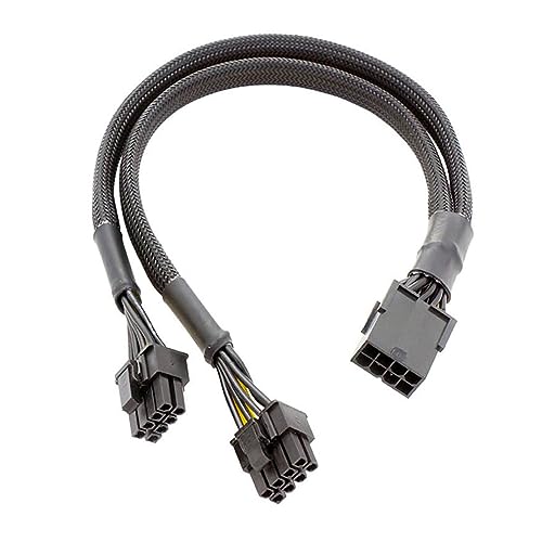 WELLDOER 8Pin 8Pin (6+2P) PCIExpress Grafikkarte 8pin (6Pin + 2Pin) PCIE Verlängerung 22CM Grafikkarte von WELLDOER