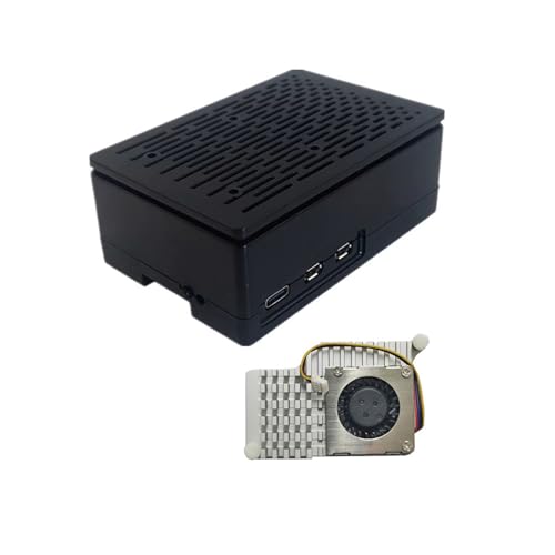 WELLDOER Für RPI 5 Board-Abdeckung, ABS-geformtes Gehäuse, Schutzbox, optionaler offizieller Kühlkörper-Lüfter, ABS-Material von WELLDOER