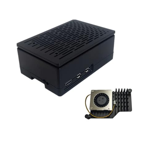 WELLDOER Für RPI 5 Board-Abdeckung, ABS-geformtes Gehäuse, Schutzbox, optionaler offizieller Kühlkörper-Lüfter, ABS-Material von WELLDOER