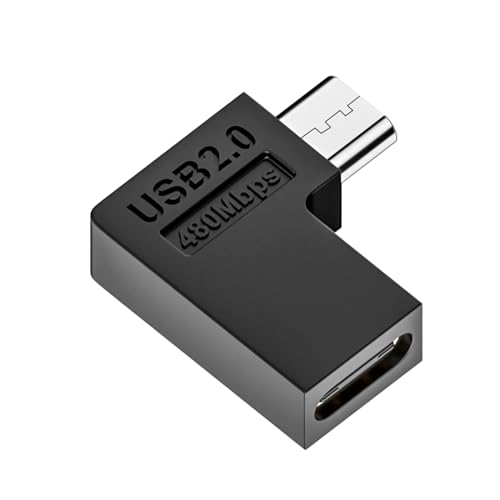 WELLDOER Konverter Typ C Buchse auf Micro-USB-Stecker, 480 Mbit/s, Typ C auf Micro-USB, 90 Grad abgewinkelt, für USB-C-Verlängerungsstecker, unterstützt keine Funktion WELLDOER Konverter Typ C Buchse auf Micro-USB-Stecker, 480 Mbit/s, Typ C auf Micro-USB, 90 Grad abgewinkelt, für USB-C-Verlängerungsstecker, unterstützt keine Funktion von WELLDOER