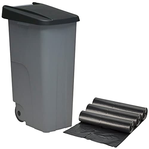 Recyclingbehälter 110 Liter geschlossen + 3x Müllsäcke mit 10 Einheiten von WELL HOME MOBILIARIO & DECORACIÓN