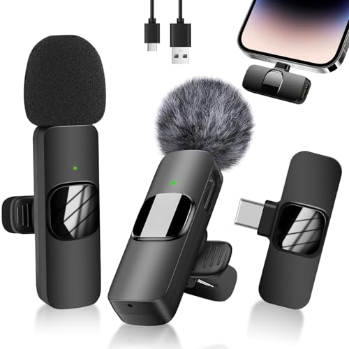 Kabelloses Lavalier Mikrofon für iPhone iPad, Lavalier Mikrofon Wireless, Drahtlose Mikrofone, Lavalier Mikrofon Kabellos für iPhone/iOS/Android/PC/Laptop,Videoaufnahme/LiveStream//TikTok/YouTube Kabelloses Lavalier Mikrofon für iPhone iPad, Lavalier Mikrofon Wireless, Drahtlose Mikrofone, Lavalier Mikrofon Kabellos für iPhone/iOS/Android/PC/Laptop,Videoaufnahme/LiveStream//TikTok/YouTube von WELLXUNK