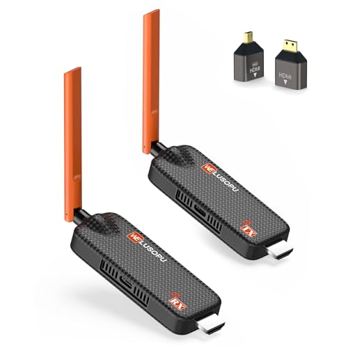 2025 Wireless HDMI, 4K Decoding HDMI Wireless Transmitter and Receiver bis zu 6 RX, Funkübertragung 5G/1080P Funk Extender Streaming Video für Laptop, Kamera, CC-TV zu TV, Projektor, 165FT/50M 2025 Wireless HDMI, 4K Decoding HDMI Wireless Transmitter and Receiver bis zu 6 RX, Funkübertragung 5G/1080P Funk Extender Streaming Video für Laptop, Kamera, CC-TV zu TV, Projektor, 165FT/50M von WELUSOPU