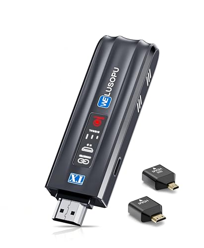 Wireless HDMI Transmitter and Receiver mit Smart LED Display, kabelloser HDMI-Sender für mehrere Laptops (Nur Transmitter, Empfängerkopplung erforderlich) von WELUSOPU