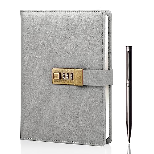 WEMATE Tagebuch mit Schloss, A5-Tagebuch mit Schloss, 240 Seiten, abschließbares Tagebuch mit Stift & Geschenkbox, abschließbarer Tagebuch, Planer, Organizer für Männer und Frauen, 21,8 x 14,7 cm, WEMATE Tagebuch mit Schloss, A5-Tagebuch mit Schloss, 240 Seiten, abschließbares Tagebuch mit Stift & Geschenkbox, abschließbarer Tagebuch, Planer, Organizer für Männer und Frauen, 21,8 x 14,7 cm, von WEMATE