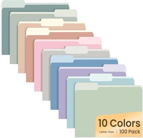 WEMEMORN 100 helle Projektmappen, 10 Farben WEMEMORN 100 helle Projektmappen, 10 Farben von WEMEMORN