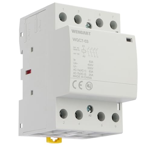 Wengart Doppelspannungssteuerschütz WGC7-63, 4NO 24V 63A, Doppelfunktionsschütz für Ladestationen für Elektrofahrzeuge von WENGART