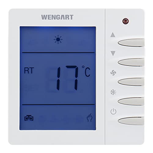 Wengart Raumthermostat Digital WG702, AC230V 10A, für Fußbodenheizung Wasser Heizung, 86x86mm Blaues Licht Wengart Raumthermostat Digital WG702, AC230V 10A, für Fußbodenheizung Wasser Heizung, 86x86mm Blaues Licht von WENGART
