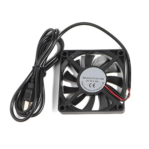 WENGU 70 mm USB-Lüfter, 5 V, bürstenloser Ventilator, Doppelkugellager-Ventilator für 3D-Drucker, Computergehäuse, CPU-Kühlung, Doppelkugellager-Ventilator von WENGU