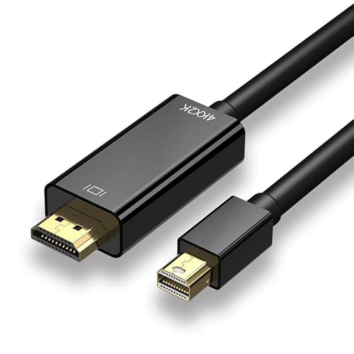 Mini DisplayPort zu HDMI Kabel, Mini DP auf HDMI Kabel, vergoldete Anschlüsse, Thunderbolt 4K digitale Übertragung HD kompatibel mit iMac, MacBook Air/Pro, Surface Pro/Dock, Monitor, Projektor 1,8 m von WENIVO