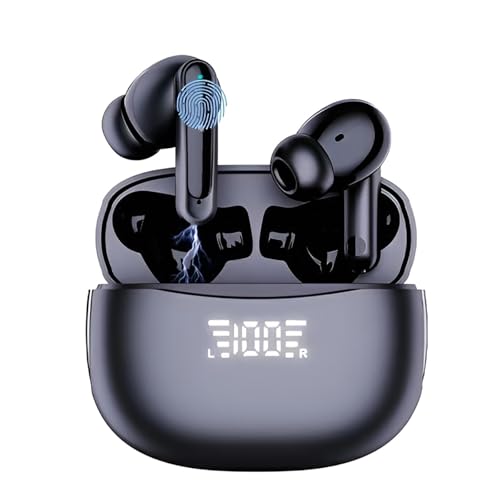 Kabellose Ohrhörer, Bluetooth 5.3 Kopfhörer in Ear mit 4 ENC Noise Cancelling Mikrofon, 2025 Neue kabellose Ohrhörer mit tiefem Bass Stereo Sound, LED-Anzeige, USB-C Aufladung, IP7 wasserdichte Kabellose Ohrhörer, Bluetooth 5.3 Kopfhörer in Ear mit 4 ENC Noise Cancelling Mikrofon, 2025 Neue kabellose Ohrhörer mit tiefem Bass Stereo Sound, LED-Anzeige, USB-C Aufladung, IP7 wasserdichte von WENJION