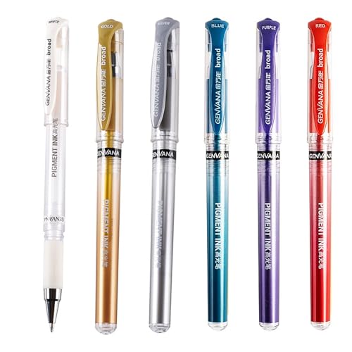 WENJION 6 Stück Gelstifte Set 1.0mm Kugelschreiber Gelschreiber Hochglanzstifte Zeichnen Skizzieren Markieren für Schule Büro Zuhause WENJION 6 Stück Gelstifte Set 1.0mm Kugelschreiber Gelschreiber Hochglanzstifte Zeichnen Skizzieren Markieren für Schule Büro Zuhause von WENJION