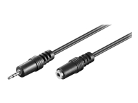 Wentronic Goobay 2,5mm-Klinke-Verlängerungskabel, Schwarz, 2 m - Klinke 2,5 mm-Stecker (3-Pin, Stereo) > Klinke 2,5 mm-Buchse (3-Pin, Stereo) (50458) von WENTRONIC GMBH