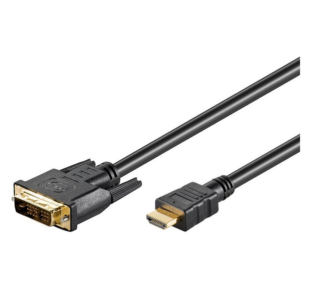 WENTRONIC GOOBAY HDMI-DVI Kabel 2,0m 19pol. Stecker DVI-D 18+1 Stecker bulk HDMI-Kabel von WENTRONIC