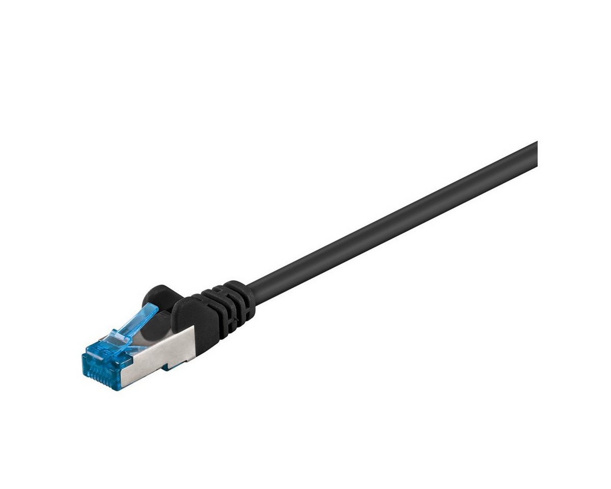 WENTRONIC GOOBAY Patchkabel Cat6a S/FTP RJ45 PIMF 0,5m schwarz Netzwerkkabel von WENTRONIC