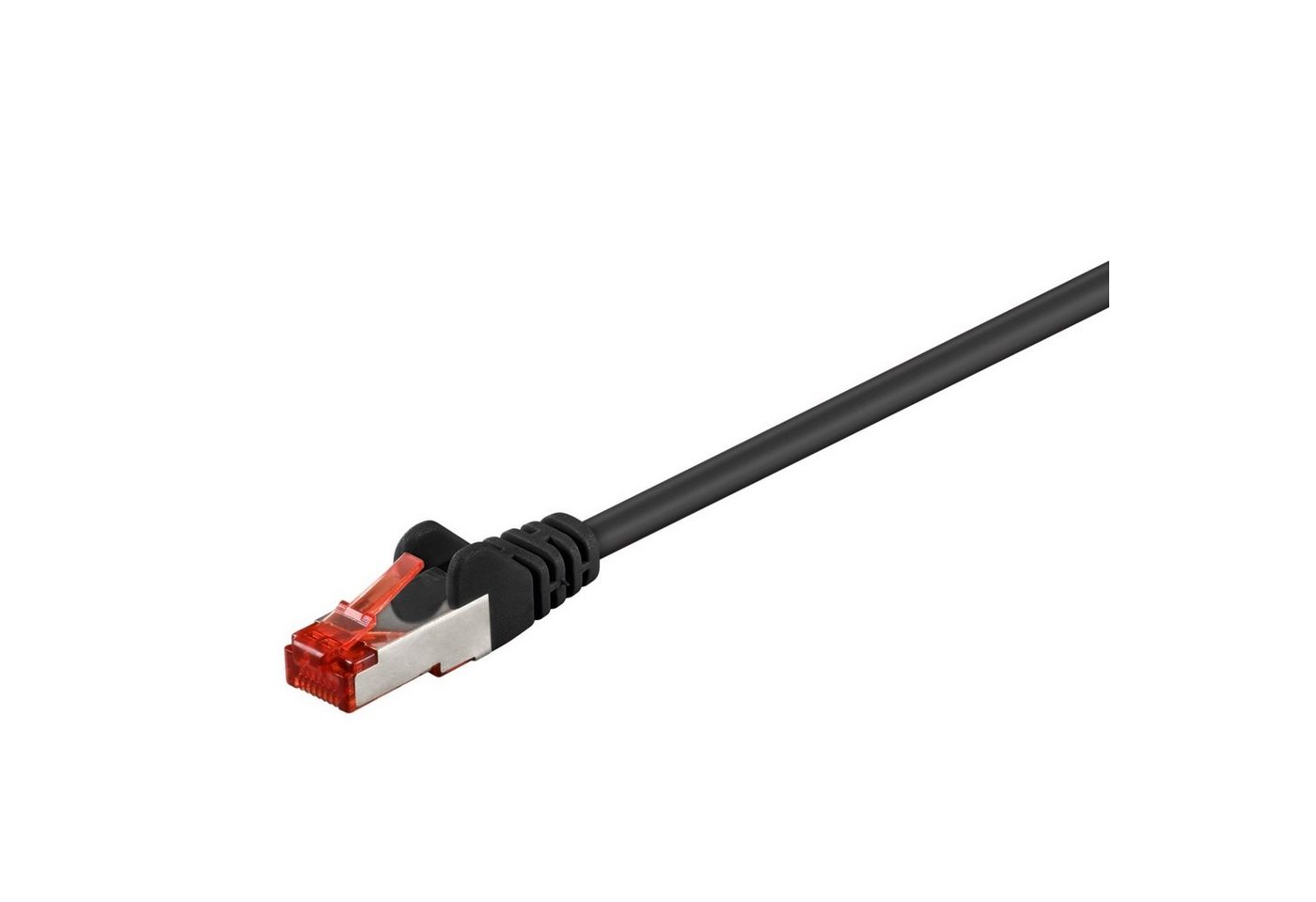 WENTRONIC Goobay CAT6 Patchkabel, S/FTP Schwarz 0,15m Netzwerkkabel von WENTRONIC