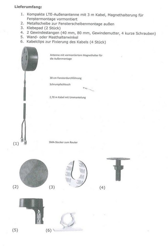 WENTRONIC LTE Antenne Innen/Außenantenne WLAN-Antenne von WENTRONIC