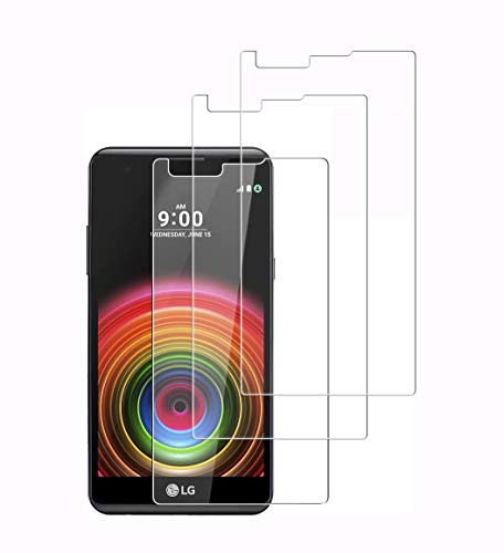 [3 Stück] WEOFUN Schutzfolie für LG X POWER, Ultra-klar Displayschutzglas für LG X POWER [0.33mm, 9H Härtegrad, 99% Transparenz] von WEOFUN