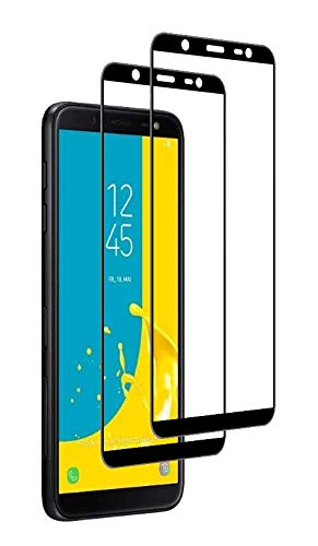 WEOFUN 2 Stück 3D Panzerfolie für Schutzfolie für Samsung Galaxy J6 2018, 9H Härte, Anti-Kratzer, Anti-Öl, Anti-Bläschen, Panzerfolie -Schwarz von WEOFUN