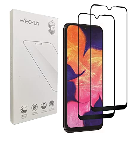 WEOFUN [2 Stück] Schutzfolie für Panzer Schutz Glas für Samsung Galaxy A10 / A10S - Schwarz von WEOFUN