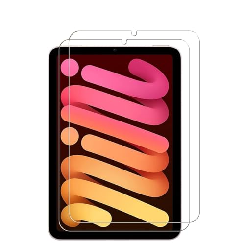 WEOFUN 2 Stück Schutzfolie für iPad Mini 7 (A17 Pro 2024) / iPad Mini 6 (6. Generation, 2021 Modell) 8.3 Zoll, 9H Härte, 2.5D Displayschutz Glas von WEOFUN