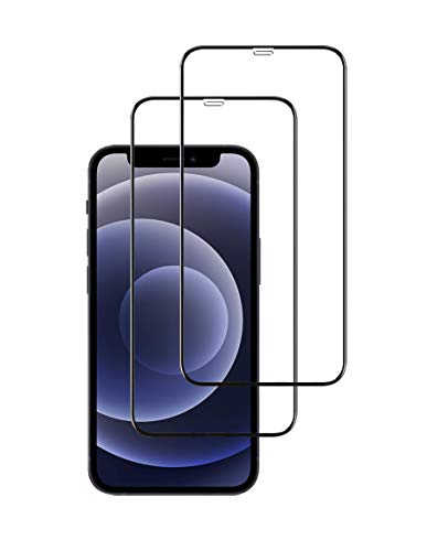 WEOFUN 2 Stück Schutzfolie für iPhone 12 / iPhone 12 Pro 6.1", 3D volle Bedeckung HD Displayschutzfolie von WEOFUN