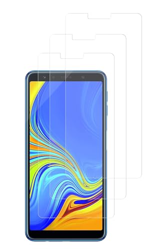 WEOFUN 3 Stück Schutzfolie Kompatibel mit Samsung Galaxy A7 2018 [0.33mm, Anti-Kratzen, Anti Fingerprint, 9H Härte] von WEOFUN