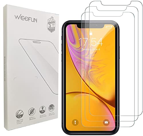 WEOFUN 3 Stück Schutzfolie Kompatibel mit iPhone XR/iPhone 11 [0.33mm, Anti-Kratzen, Anti Fingerprint, 9H Härte] von WEOFUN