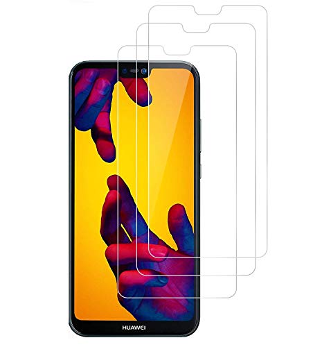 WEOFUN 3 Stück Schutzfolie für Huawei P20 Lite, Displayschutzfolie für Huawei P20 Lite Schutzglas Folie 5.84 Zoll [0.33mm, 9H, Ultra-klar] von WEOFUN