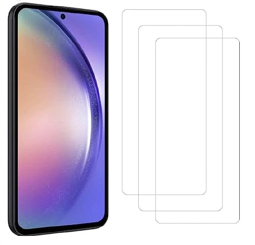 WEOFUN 3 Stück Schutzfolie für Panzer Schutz Glas für Samsung Galaxy A54,6.4 Zoll,[HD-Klarer][Anti-Fingerabdruck] von WEOFUN