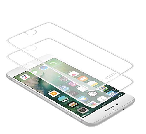 WEOFUN 3D Schutzfolie für iPhone 6 Plus/6s Plus/7 Plus/8 Plus[2 Stück] - Weiß von WEOFUN